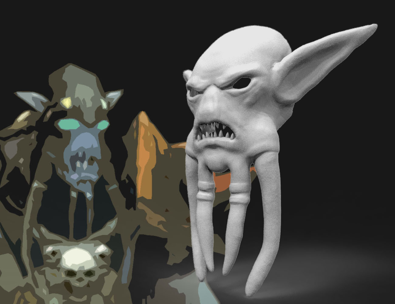 Akama mask WoW 3D print model